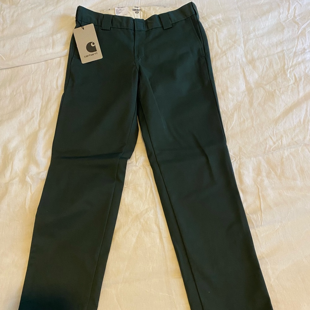 NWT CARHARTT Master Pant in Dark Teal size W34 x L31